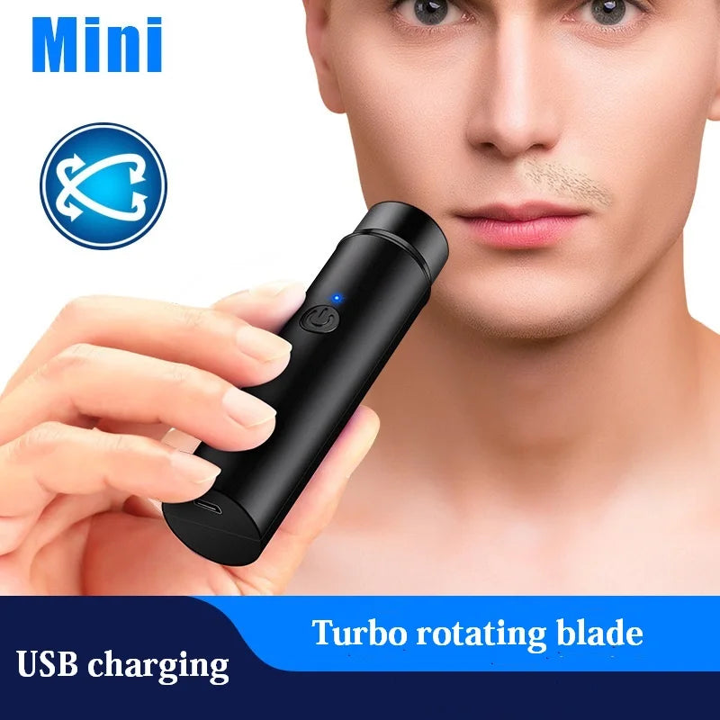 Portable Mini Electric Shaver Razor USB Rechargeable Hair Trimmer for Home Travel Use