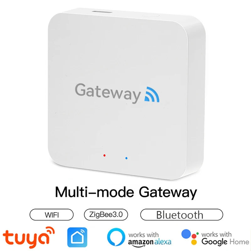 Hub de enlace multimodo Tuya ZigBee, puente WiFi para hogar inteligente, control remoto de malla Bluetooth Smart Life, funciona con Alexa, Google Alice