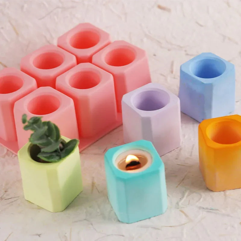 Square Silicone Flowerpot Mold for DIY Concrete Planters