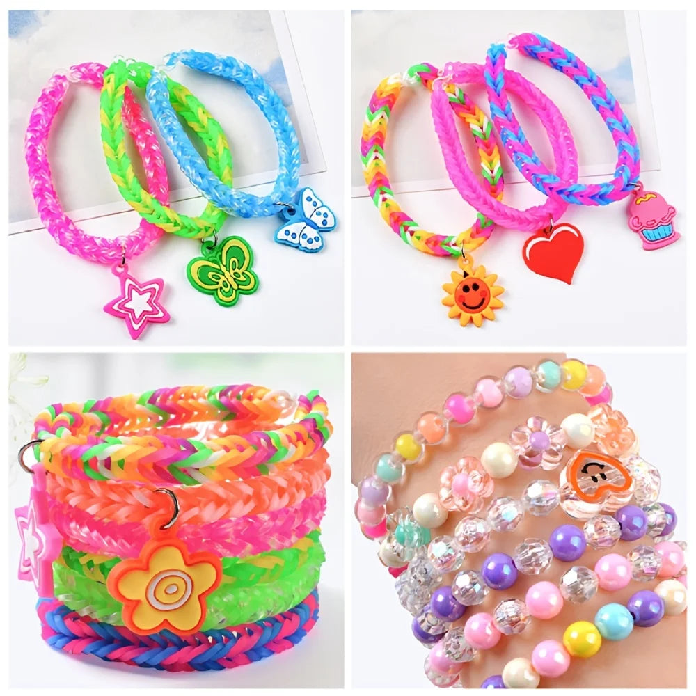 Handmade Rubber Loom Bands Weaving Tool DIY Bracelet Braid Knitting Machine Elastic String Bracelet Making Tool Band Bracelets