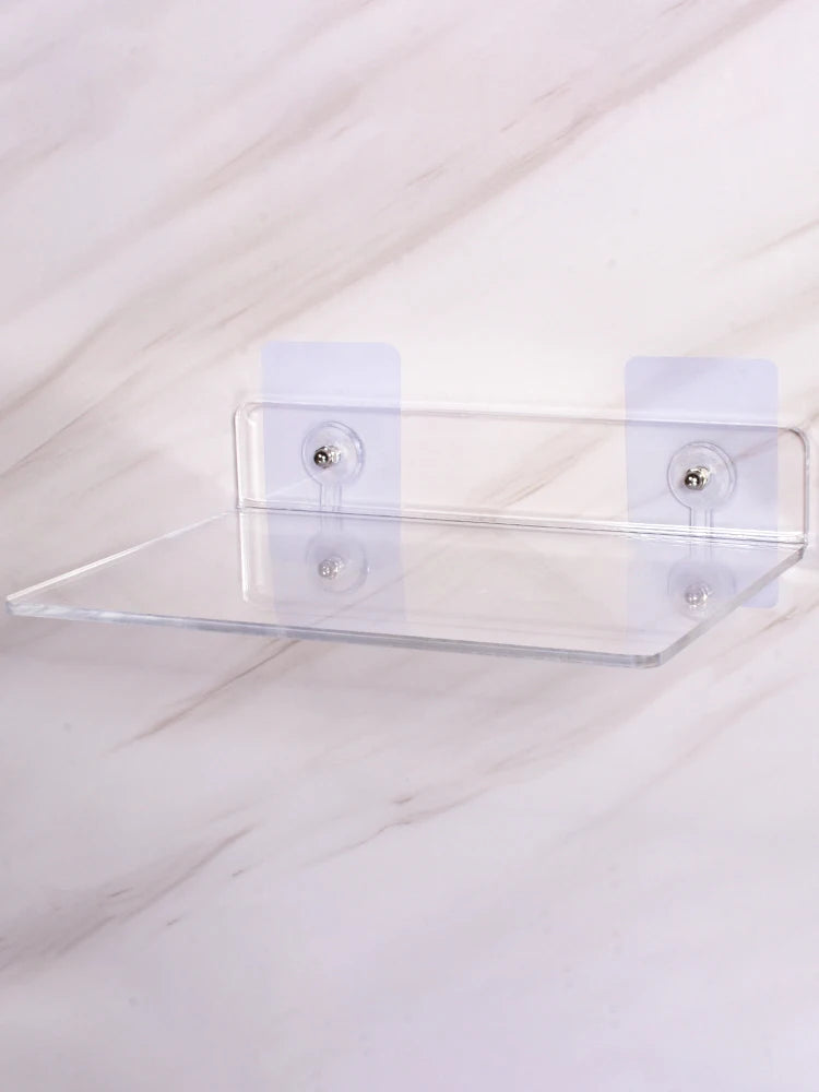 Invisible Acrylic Floating Wall Ledge Shelf for Kids Bookshelves and Bathroom Storage