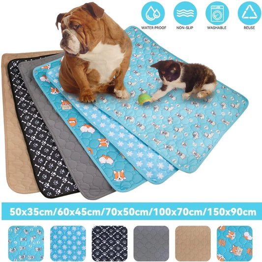 Reusable Dog Pee Pad Blanket Washable Absorbent Puppy Training Pad Pet Bed Urine Mat for Car Seat Cover