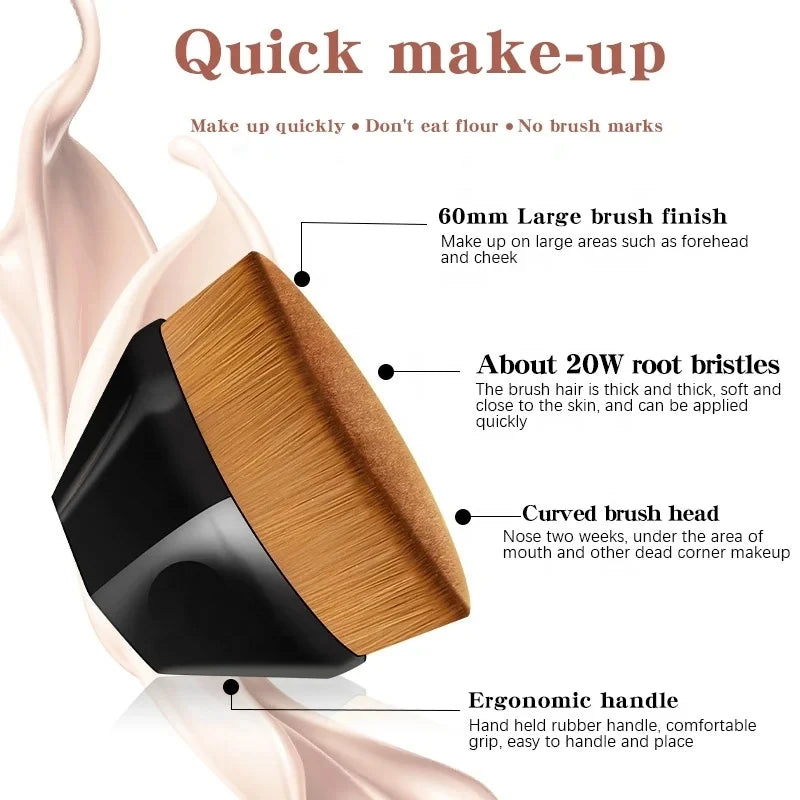 Six Corners Kabuki Flawless Foundation Makeup Brush Set
