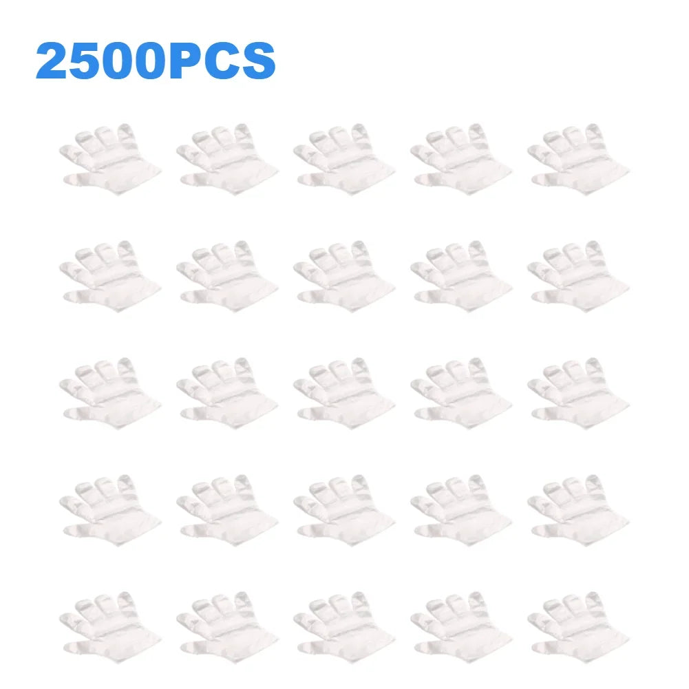 3000 Count Disposable Transparent Plastic Gloves for Kitchen and Bathroom Cleaning Durable Ambidextrous Gloves for DIY Cooking
