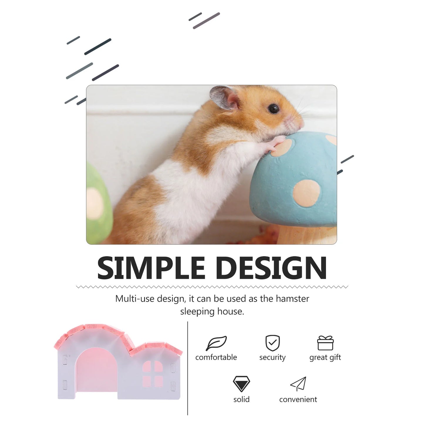 Hamster Maze House PVC Hamster Hideout Hamster Sleeping Hut Guinea Pig Cottage Hamster Cage Accessories Small Pet Cage