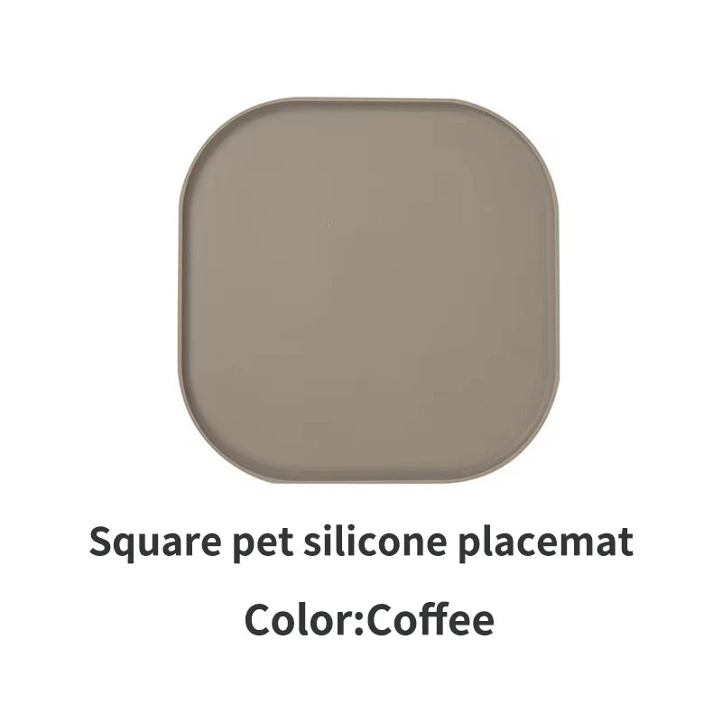 3-color available pet meal MATS, made of silicone, soft and easy to clean, cat feeding MATS, square feeding MATS for eating