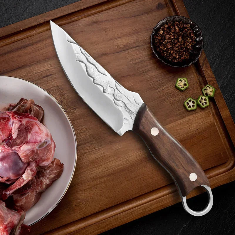 Stainless Steel Boning Knives Handmade Forged Knife Fruit Slicing Knife Meat Cleaver Kitchen Knife Fish Knife Cooking Knife