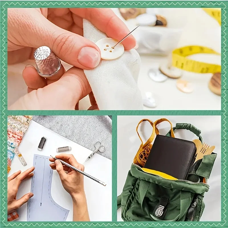 229 Piece Complete Sewing Kit with Threads Needles Scissors Tape Measure Buttons for DIY Handcraft Projects