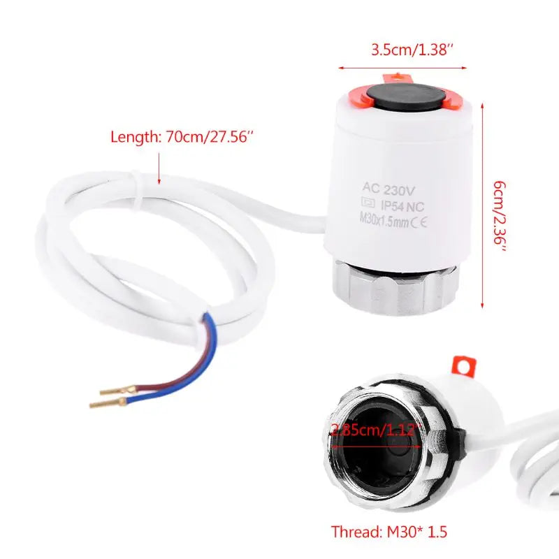 Actuador térmico eléctrico de 230 V para radiador con colector de calefacción por suelo radiante, válvula NC N58A