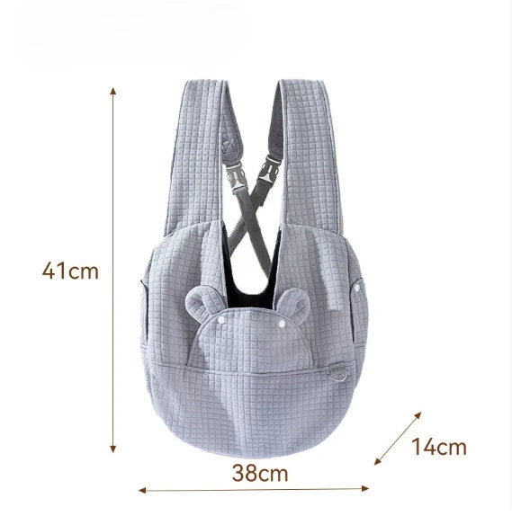 Outdoor Pet Backpack Solid Color Simple Cross Chest Breathable Backpack Portable Cat Bag Large Capacity Adjustable Pet Backpack