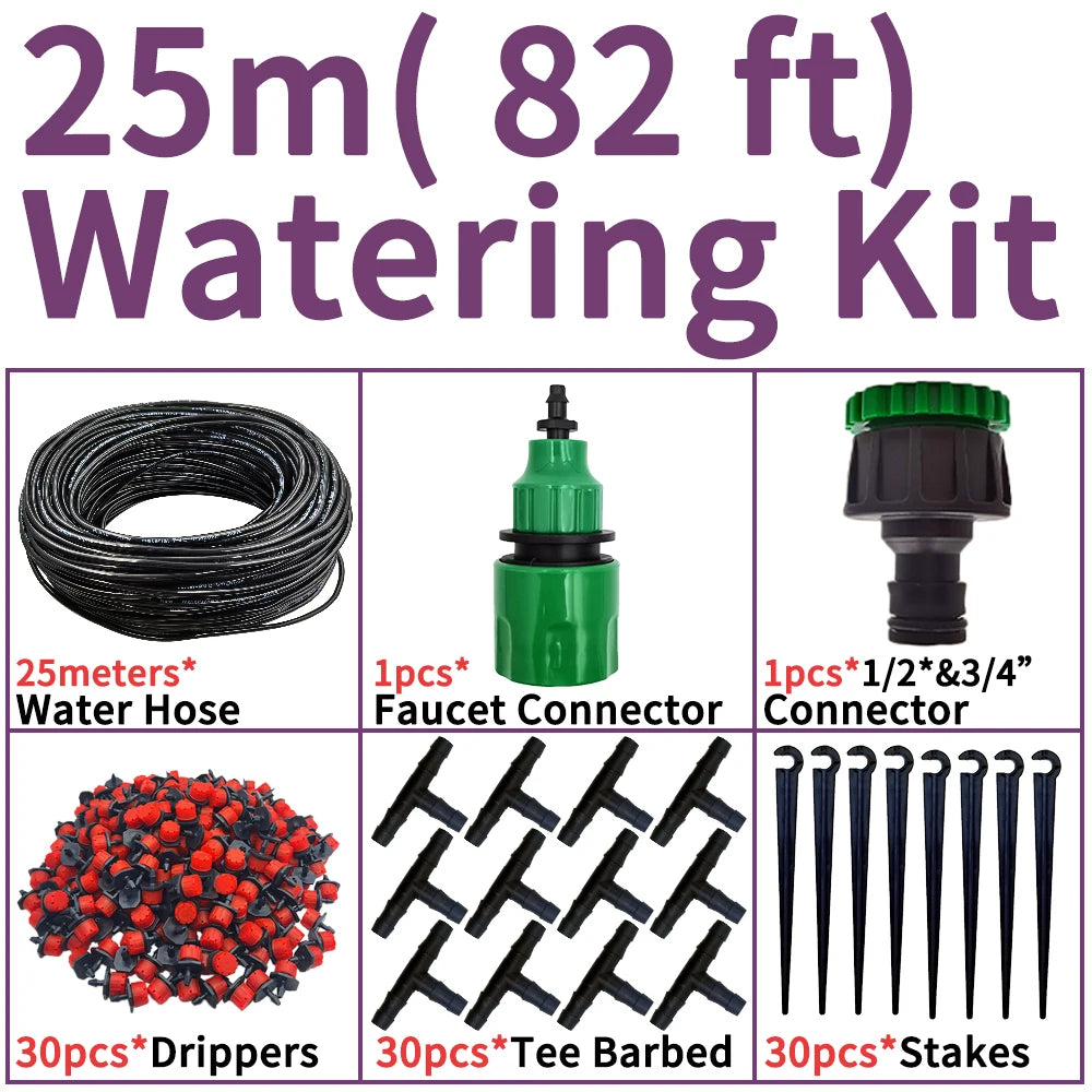 Oasis 5M to 25M DIY Drip Irrigation System Automatic Garden Watering Kit with Adjustable Drippers for Efficient Plant Care