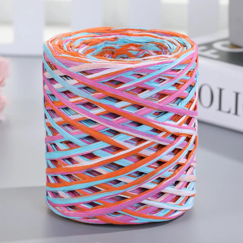 200M Natural Raffia Straw Yarn For DIY Summer Bags Hats