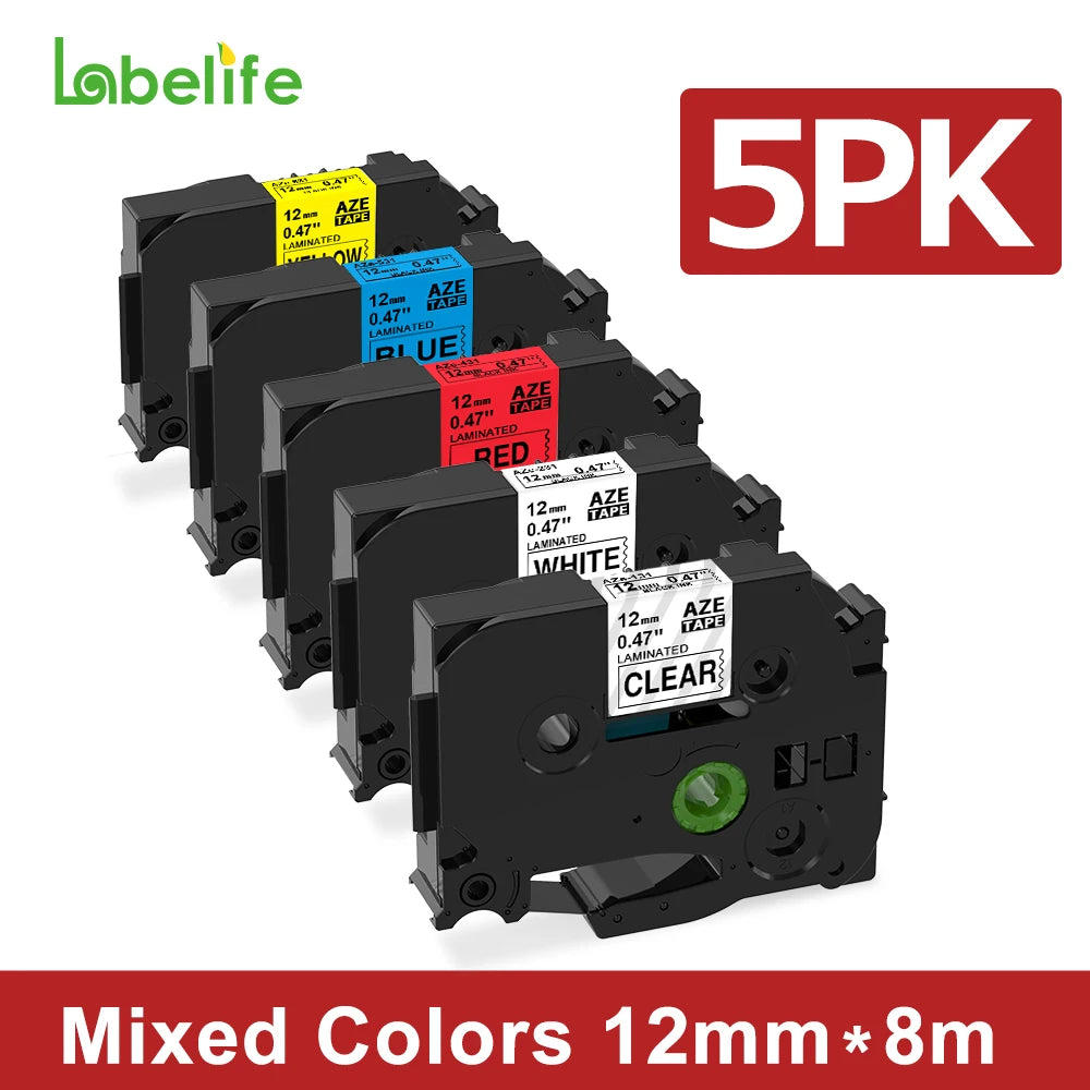 E1000PRO Tube Label Printer for Sticker Labels 12mm Compatible with Brother Ptouch TZe-231 HSe-231 High Resolution Thermal Transfer Technology