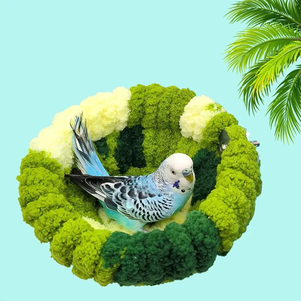Parakeet Nest Cockatiel Bed Bird Nest Winter Sleeping Bed Plush Warm Bird Beds Comfortable Winter Warmer Pet House Warm Hut Tent
