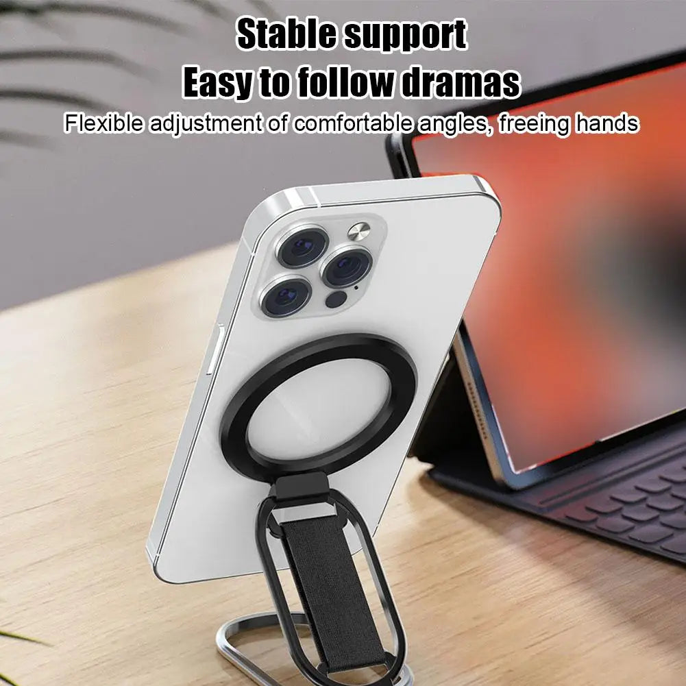 For MagSafe Phone Grip Magnetic Phone Holder 4 In 1 Rotatable Phone Holder Strap Compatible With IPhone 15 14 13 12