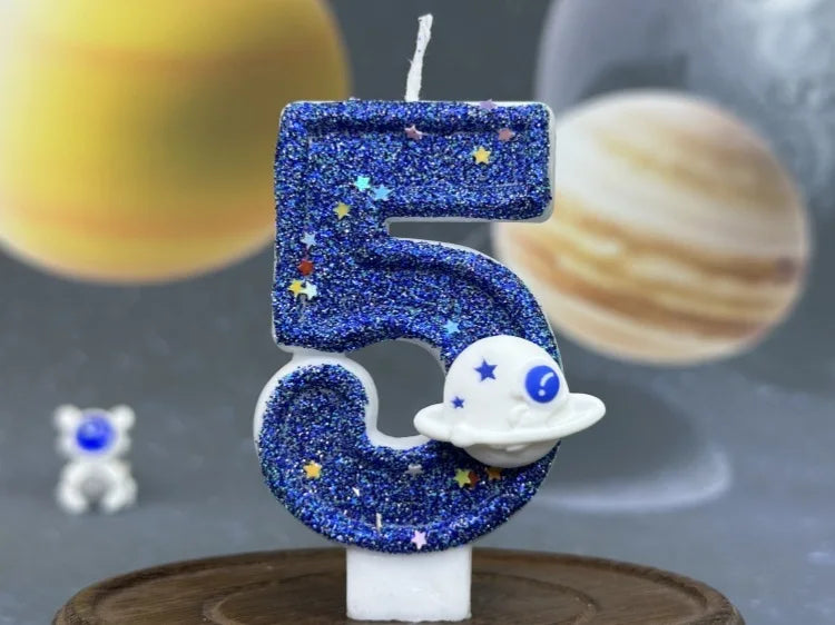 DIY Digital Birthday Wax Planet Universe Cake Candles