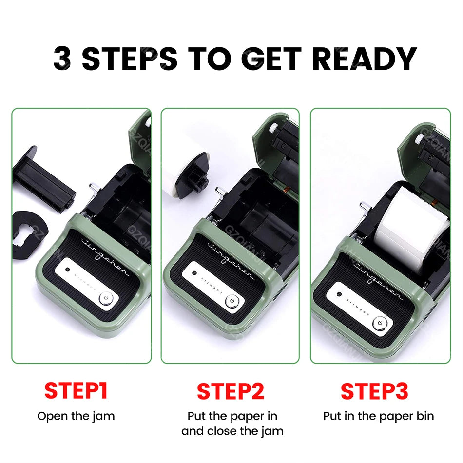 Niimbot B21 B1 Wireless Thermal Label Printer with Self-Adhesive Labels and 5 Roll Set for Efficient Organization