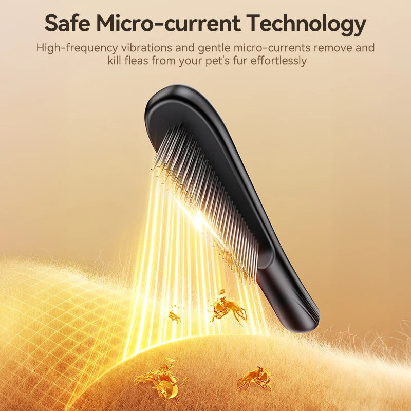 ROJECO Electric Flea Comb Anti Lice Grabber Brush Flea Removal Brush Multifunctional Comb Pet Dog Cat Hair Cleaner Accessories