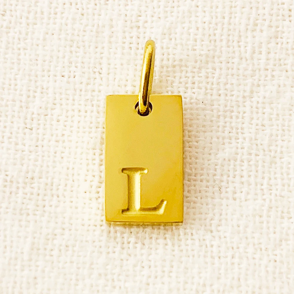 SUNIBI Alphabet Charm Pendant for Necklaces Stainless Steel Jewelry