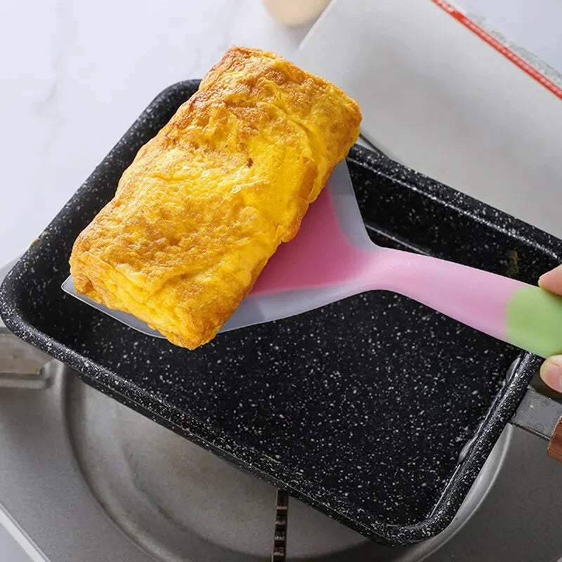 1pc Silicone Spatula Cooking Utensils Beef Meat Egg Kitchen Scraper Wide Pizza Cooking Tools Shovel Non-stick Spatula