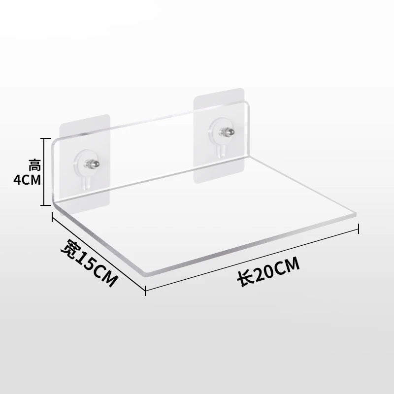 Invisible Acrylic Floating Wall Ledge Shelf for Kids Bookshelves and Bathroom Storage