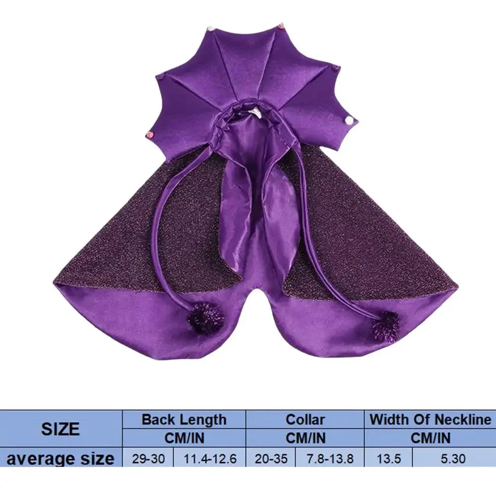 Cat Halloween Costume Comfortable Cat Wizard Outfit Witch Dog Costume Cat Cloak Witch Hat Halloween Dog Cloth For S/M Cats Dogs