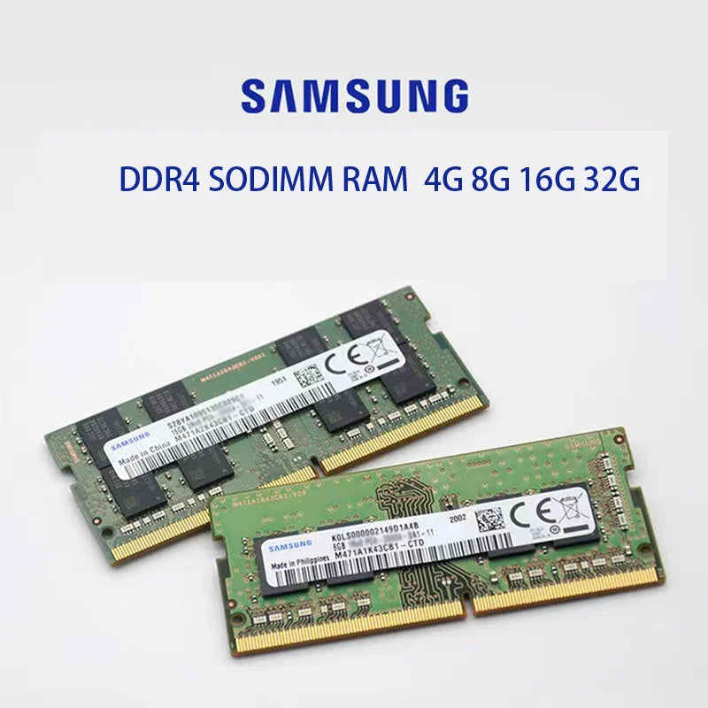 Samsung DDR4 4GB 8GB 16GB 32GB 64GB 2400mhz 2133 2666mhz 3200mhz Sodimm Notebook High Performance Laptop Memory