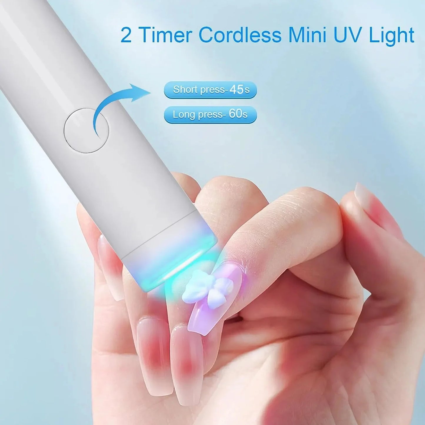 LULAA Handheld UV Light For Gel Nails Dryer Portable Lamp