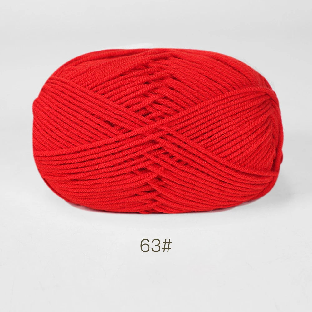 A1-1 50g Set Soft Milk Cotton Yarn for Knitting and Crochet