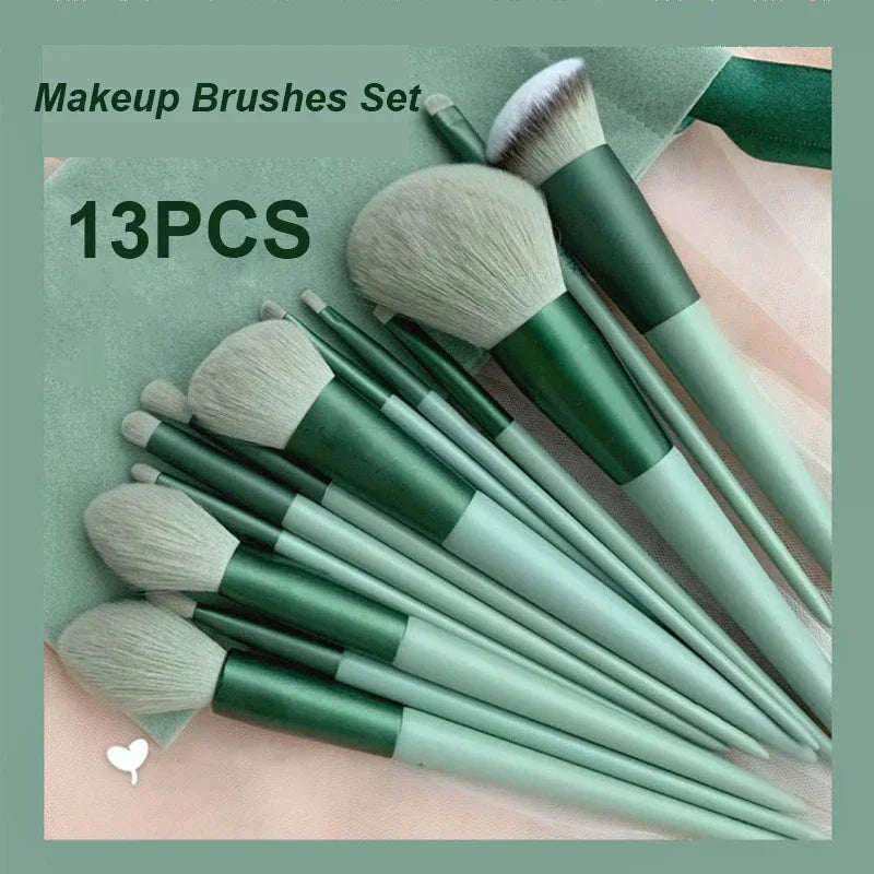 Wholesale 13 PCS Makeup Brushes Set Eye Shadow Foundation Women Cosmetic Brush Eyeshadow Blush Beauty Soft Make Up Tools Bag