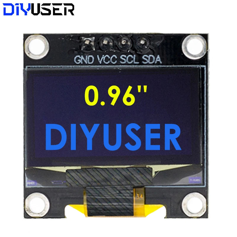 DIYUSER 0.96 Inch OLED SSD1306 128X64 IIC Display Module For Arduino