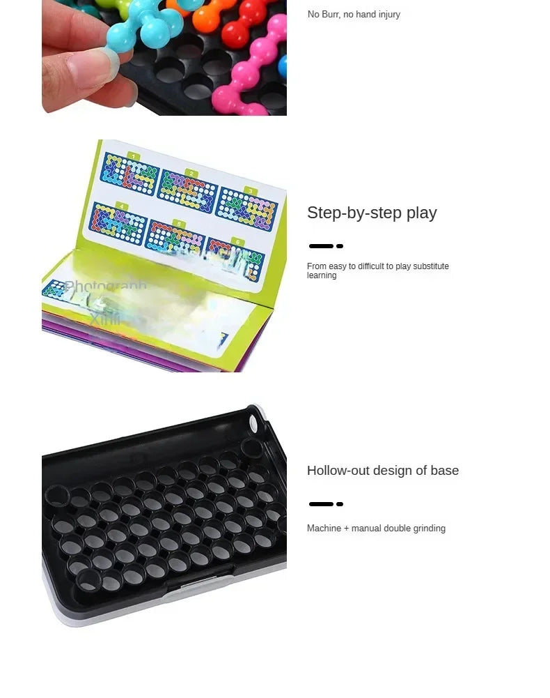 120 Challenges IQ 3D Puzzle Board Game Classic Montessori Toy