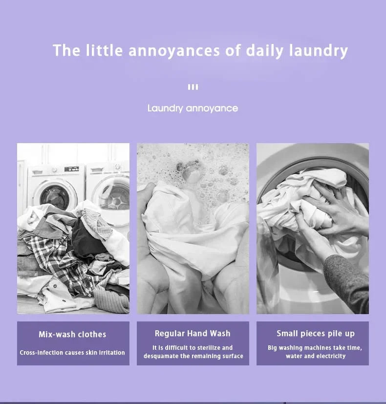 8L Foldable Washing Machine Mini Household Clothes Socks Underwear Cleaning Washer Travel Washing Machine With Drying