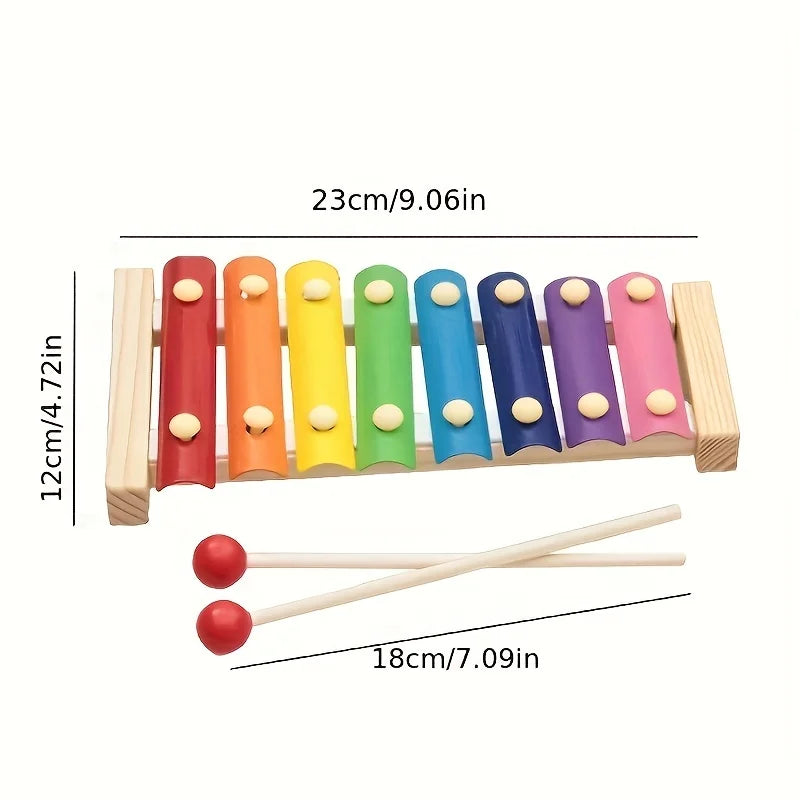 Montessori Wooden Educational Blocks for Babies and Kids Age 0 to 6 - Colorful Learning Toy for Creativity and Skill Development - Ideal Christmas Gift