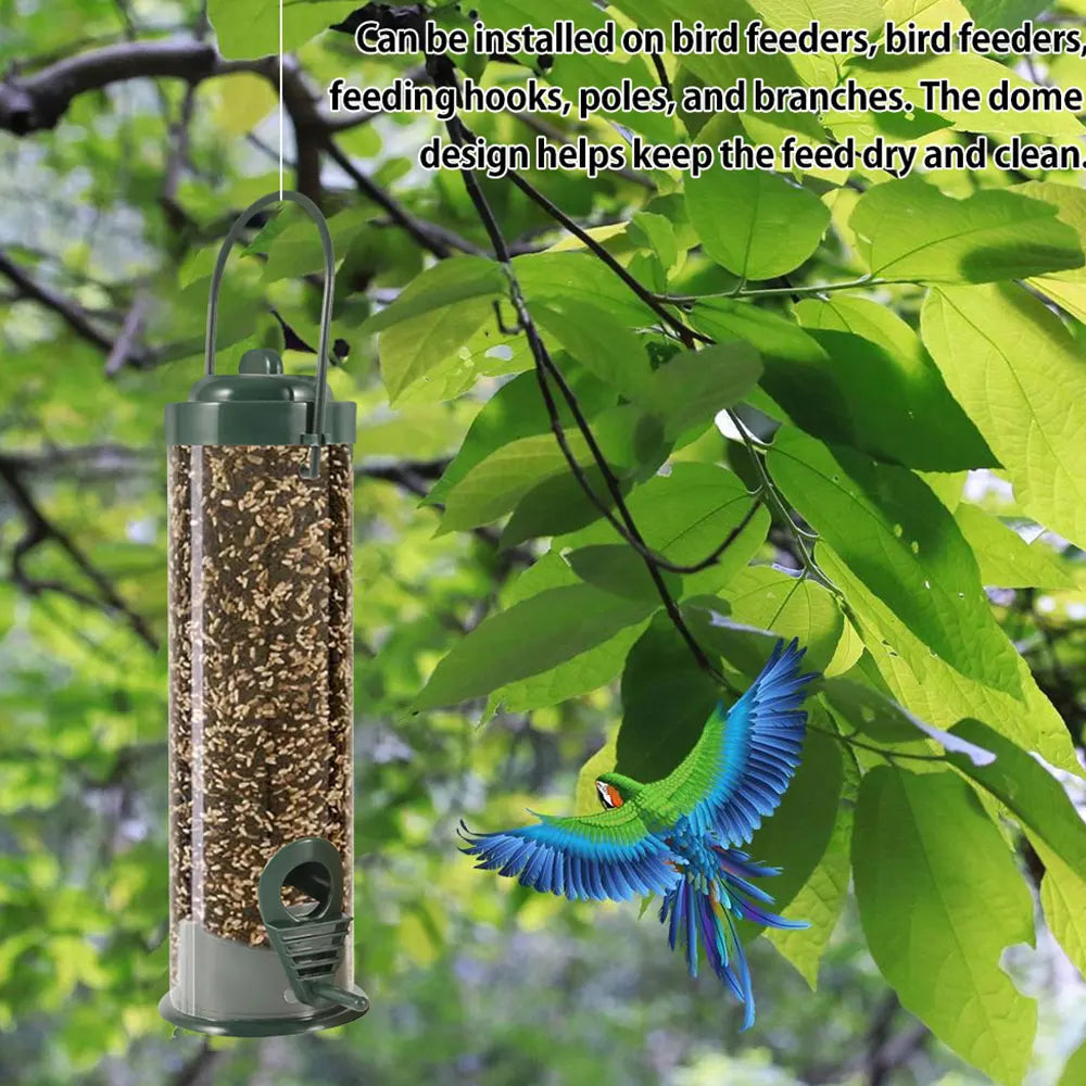 3PCS Wild Bird Feeder House Transparent Hanging Bird FeederGarden Patio Yard Feeding Station Pet Bird Supplies  Seed  Dispenser