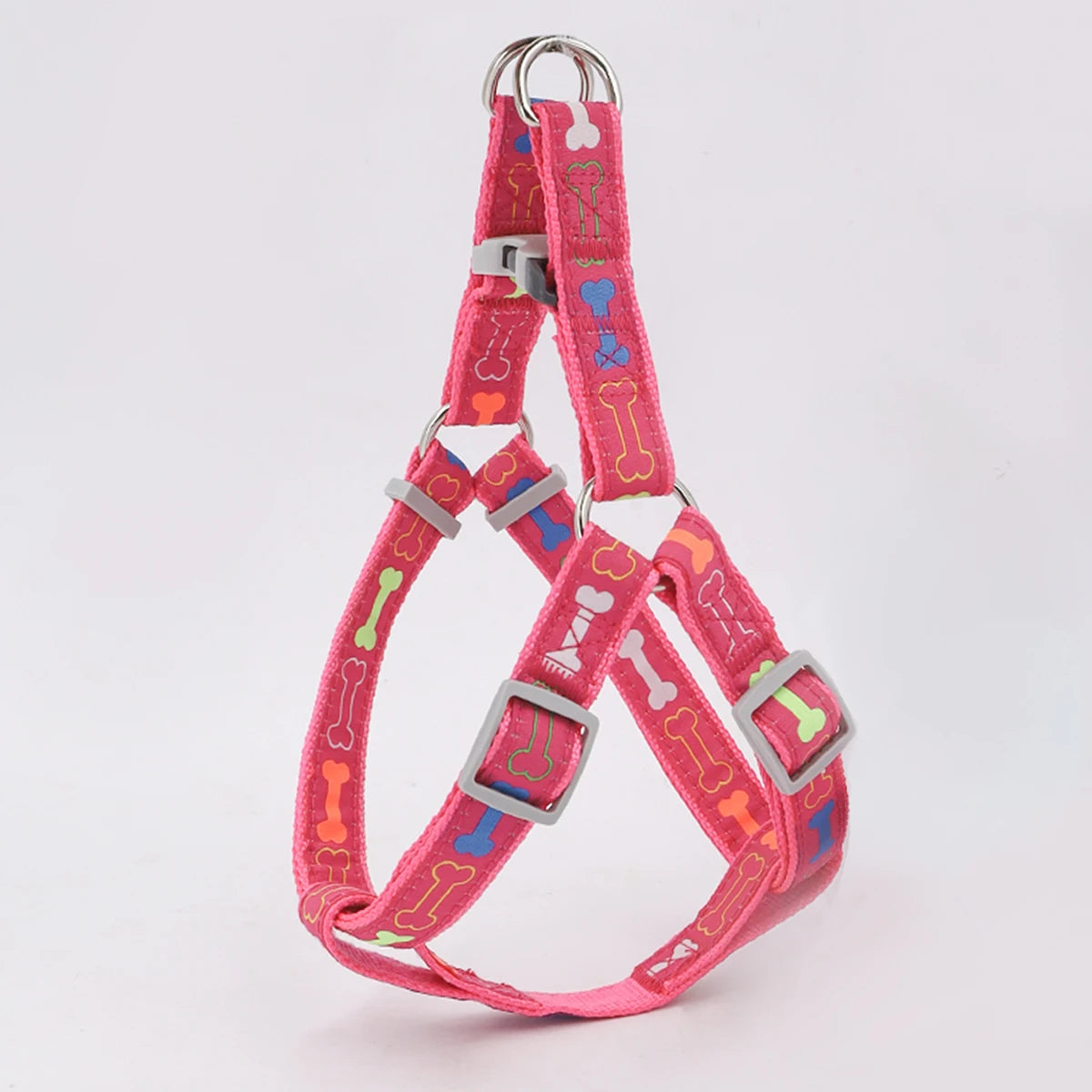 1PC Colorful Bone Tripod Pet Dog Harness For Indoor And Outdoor Use