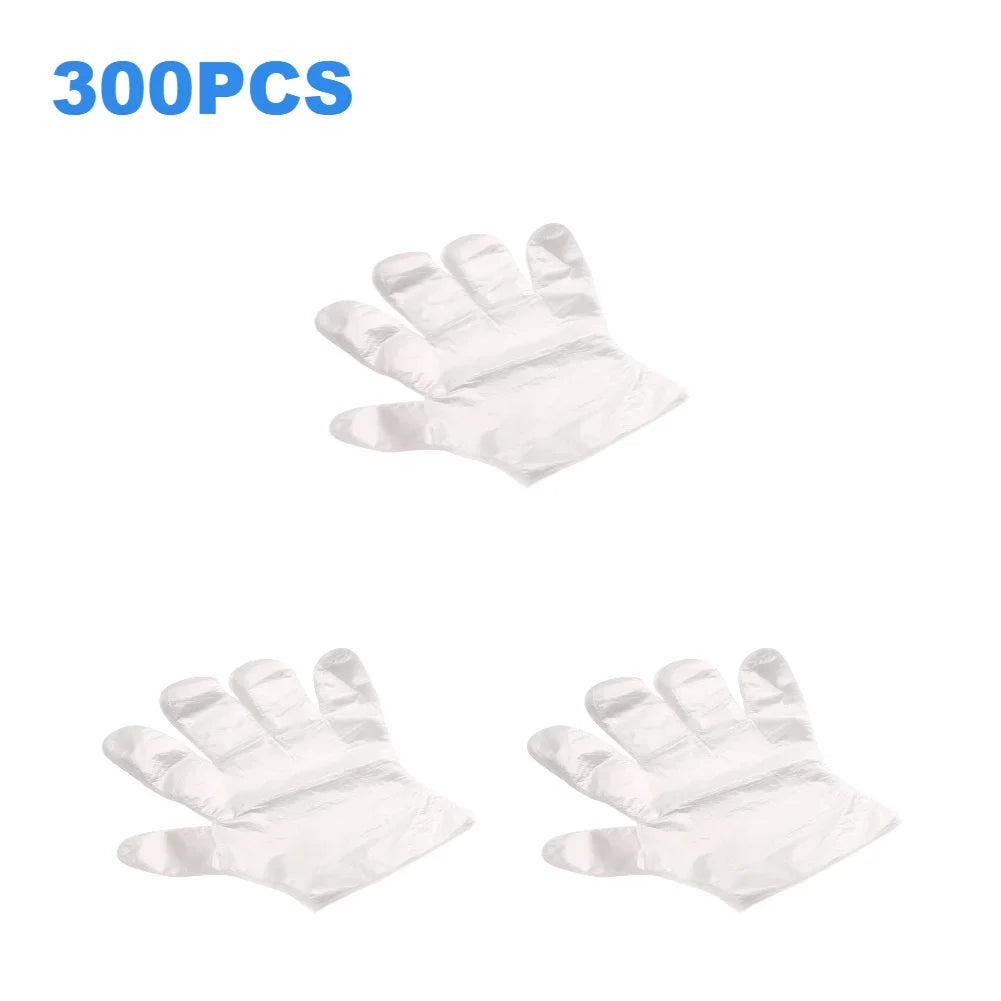 3000 Count Disposable Transparent Plastic Gloves for Kitchen and Bathroom Cleaning Durable Ambidextrous Gloves for DIY Cooking