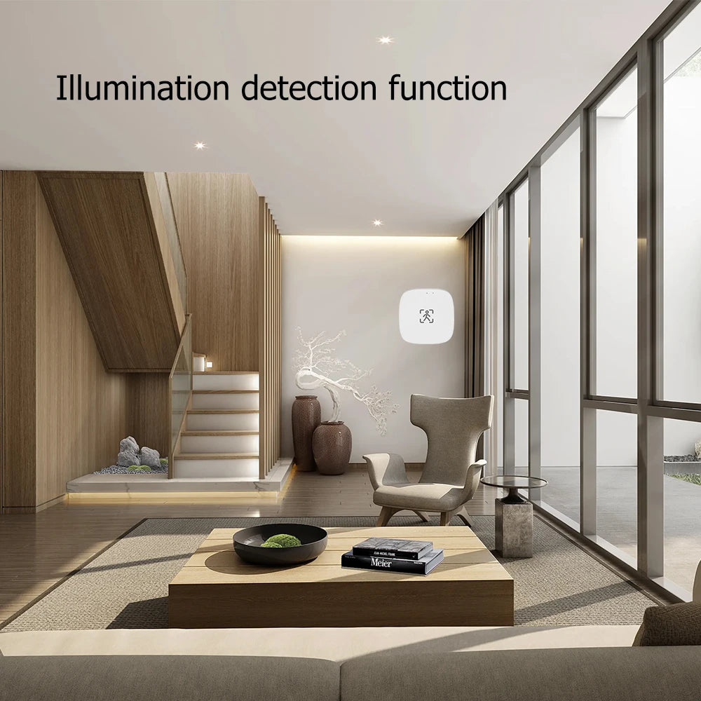 Sensor de movimiento de presencia humana ZigBee Wifi MmWave con detección de luminancia/distancia 5/110/220 V Tuya Smart Life Home Automation