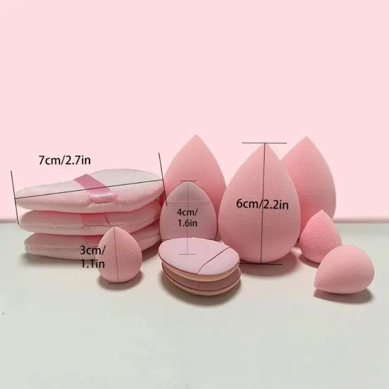 12Pcs Makeup Sponge Velvet Triangle Powder Puff Set for Flawless Liquid Foundation Application