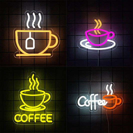 Coffee Neon Sign Super Bright LED with USB Power Supply