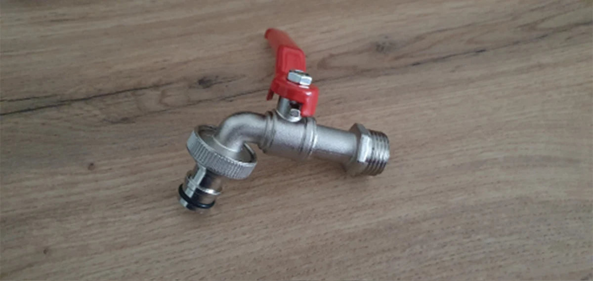 Herramientas de jardinería Grifo de agua de latón de 1/2" para exteriores e interiores, usado, con palanca de encendido y apagado fácil, grifos de suministro de riego, válvula de bola