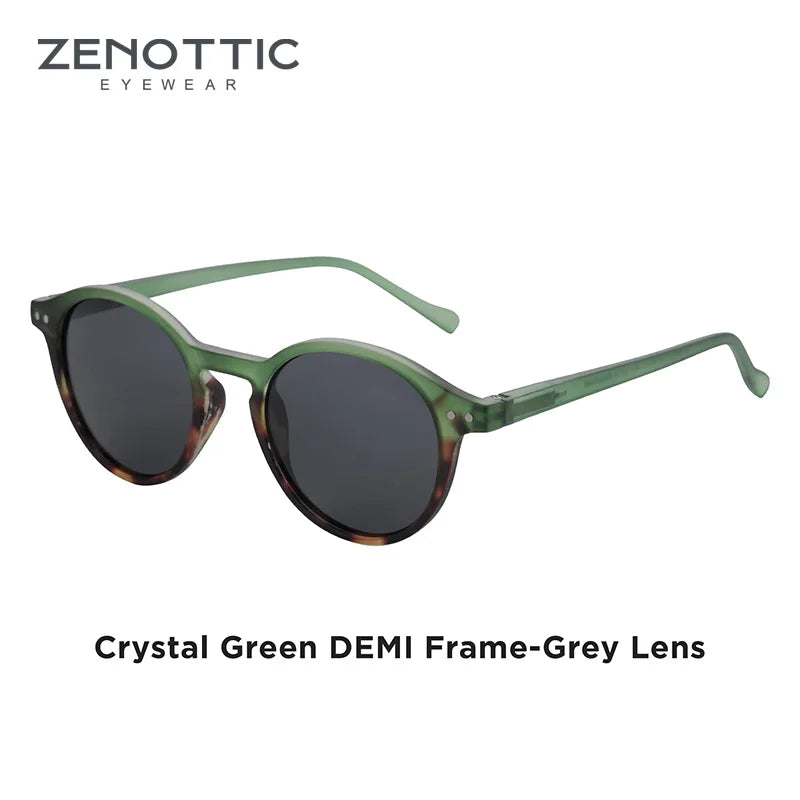 Zenottic Retro Circular Polarized Sunglasses for Men and Women Small Round Vintage Style UV400 Protection