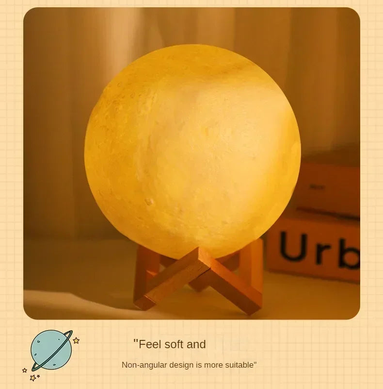 Stunning 3D Moon Lamp Night Light for Energy-efficient Room Dcor