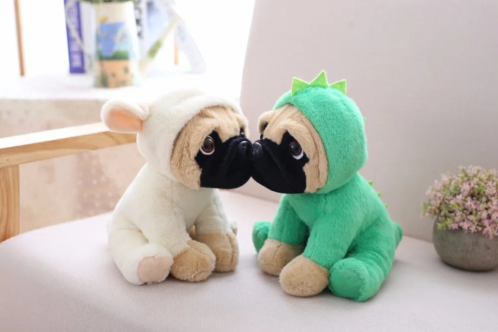 Lifelike Plush Sharpei Pug Simulation Dog Toy for Kids Adorable Cuddly Puppy Gift for Birthdays and Christmas