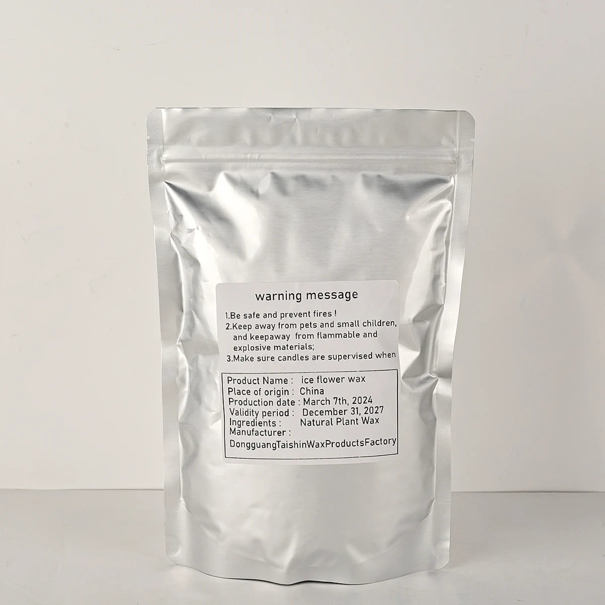 500g-1000g White Sand Wax with Snowflake Pearls for DIY Candles