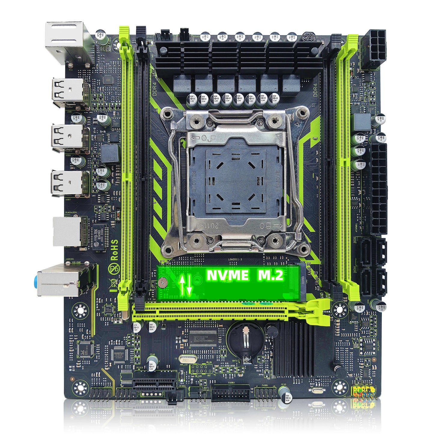 Kit de placa base ZSUS X99-8D4 con CPU LGA2011-3 Xeon E5 2650 V4, memoria RAM DDR4 de 16 GB (1 x 16 GB) a 2133 MHZ, NVME M.2 SATA