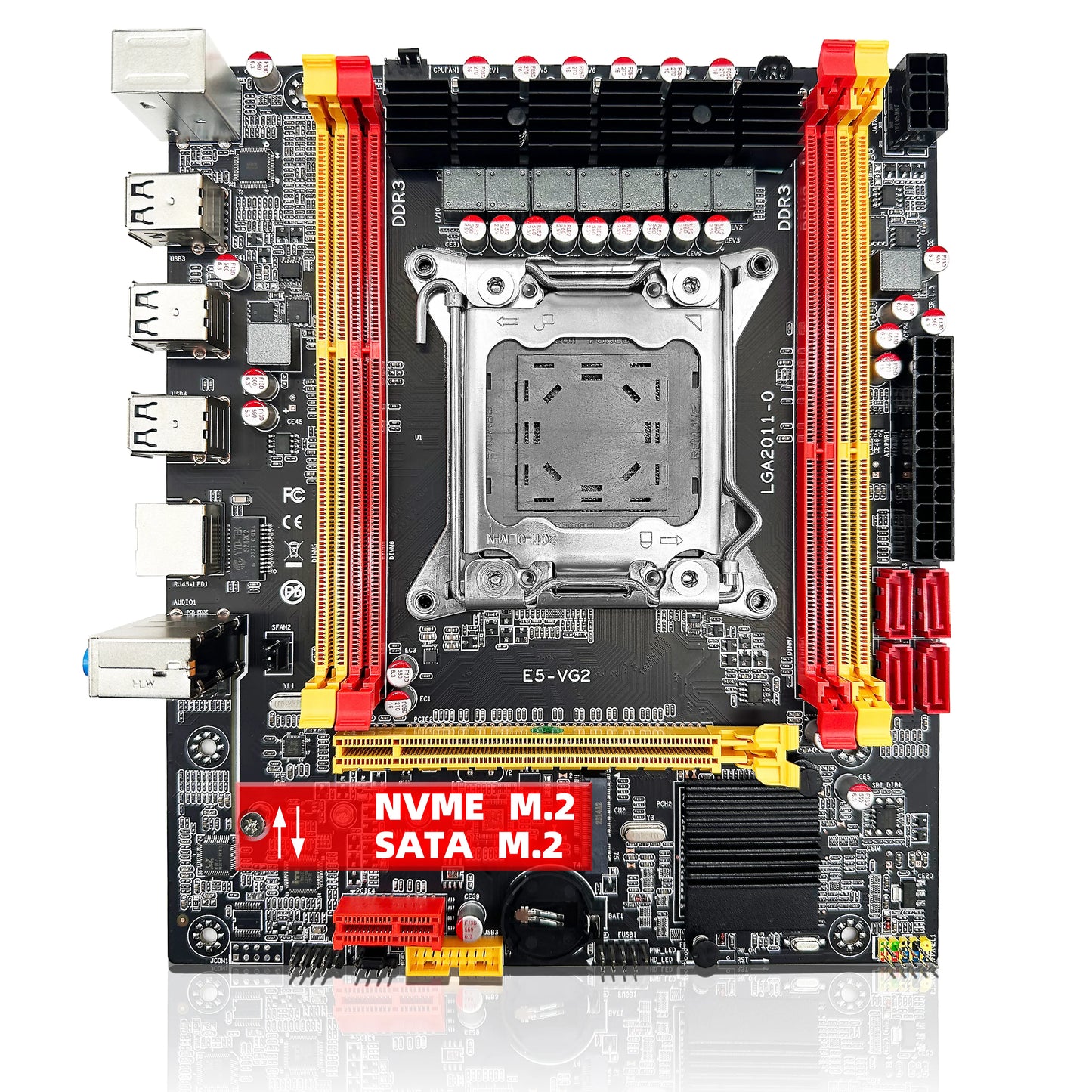 ZSUS X79 VG2 Motherboard Set Kit With Intel LGA2011 Xeon E5 2689 C2 CPU DDR3 1*16GB 1600MHZ ECC RAM Memory NVME M.2 SATA