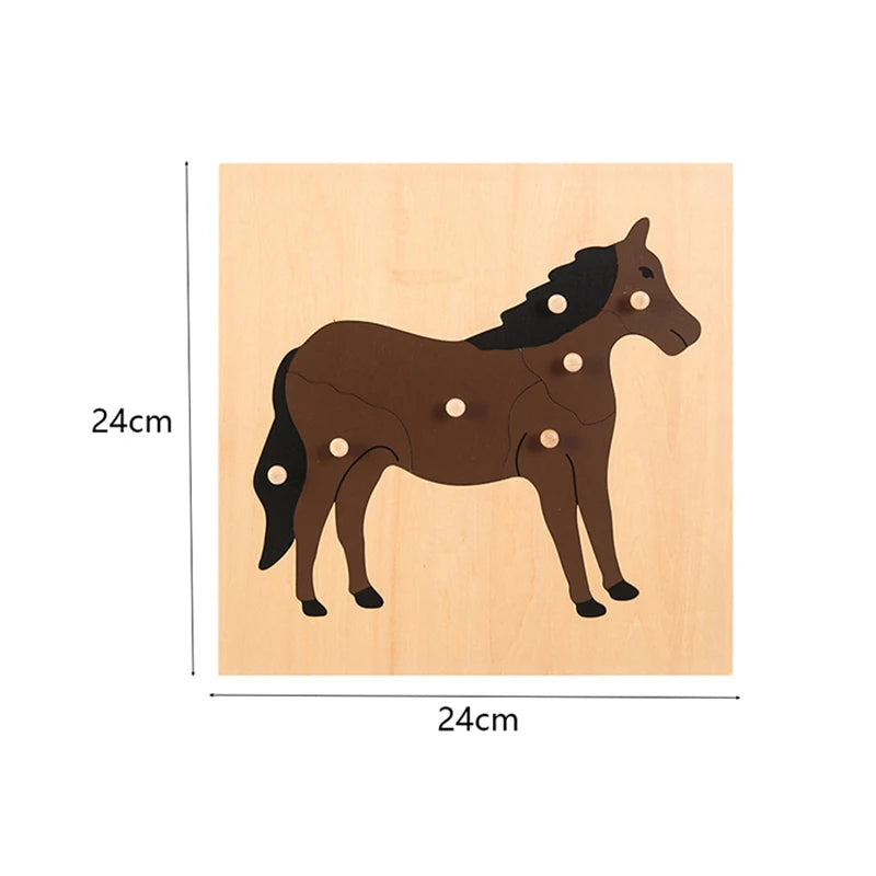 Montessori Wooden Panel Puzzles for Kids Age 3-6 Cognitive Animal and Insect Learning Toys