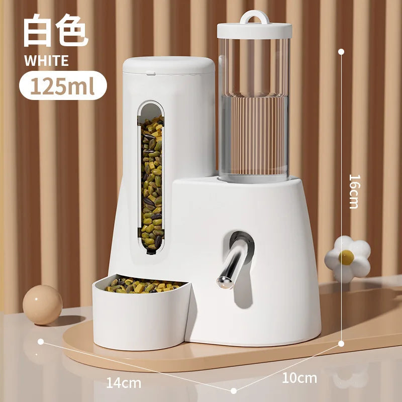 2In1 Hamster Feeder And Waterer Large Capacity Leakproof Feeder Food Water Dispenser Leak Proof Food Feeding Supplies