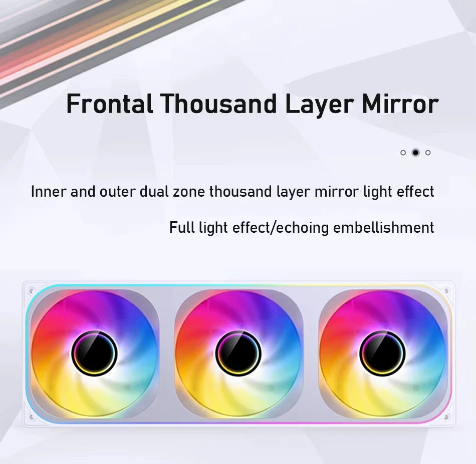 JONSBO ZB-120 ARGB Computer Case Fan 12CM 5V PWM Monolithic Structure Water-Cooled Fan Kit